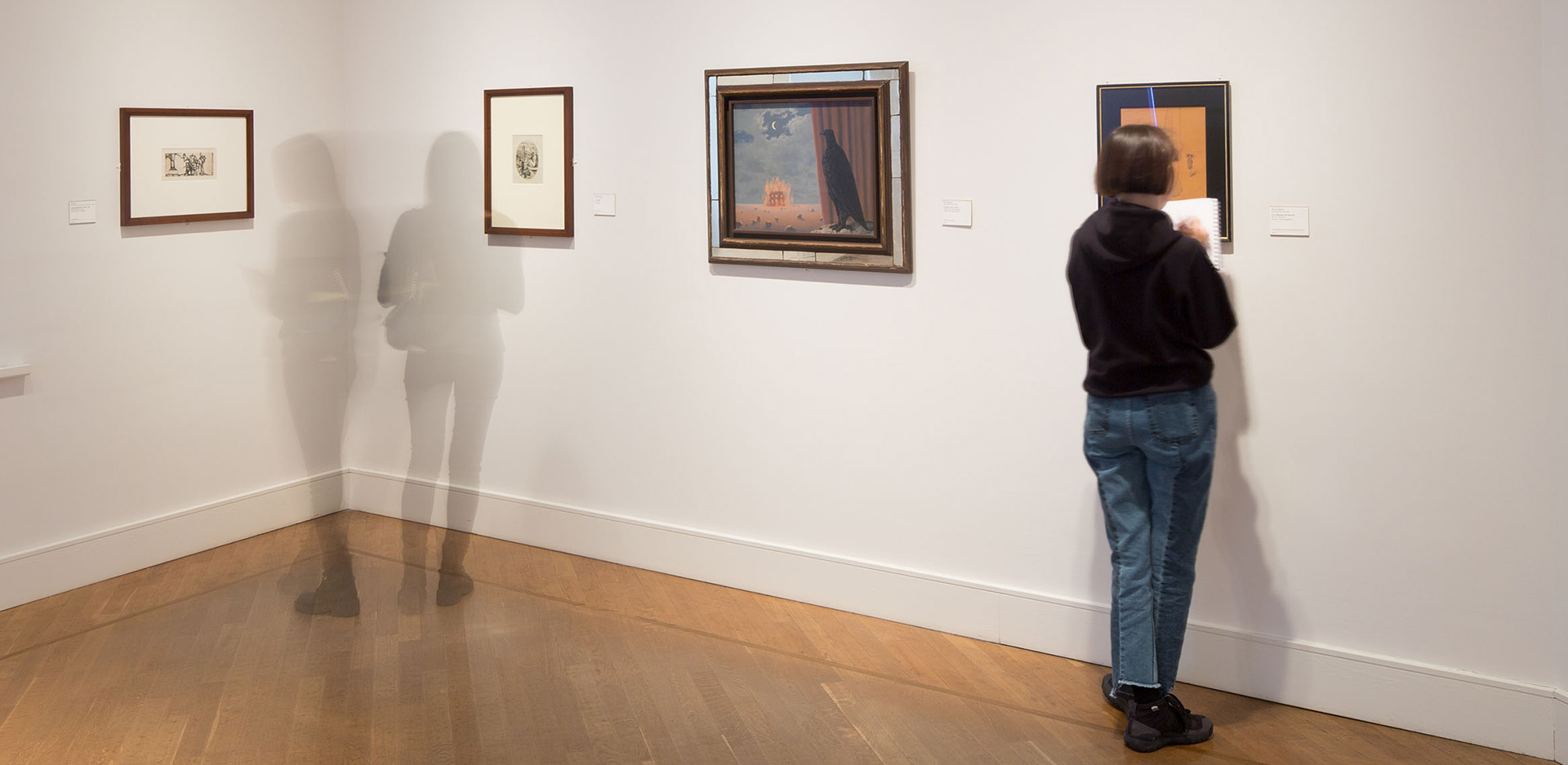 Ansicht der Sammlungspräsentation Surreale Welten © Jean Dubuffet : Kurt Schwitters : VG Bild-Kunst, Bonn 2017, Staatliche Museen zu Berlin, Sammlung Scharf-Gerstenberg : Thomas Bruns